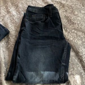 Two pairs of men’s buffalo jeans.